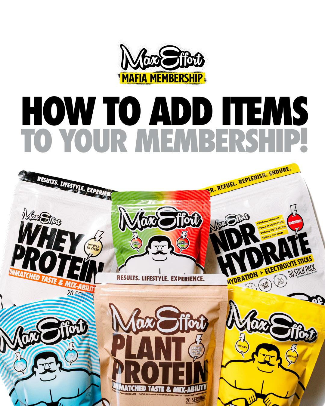 Additional One-Time Items – Max Effort Muscle