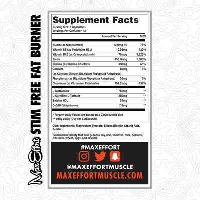 STIM-FREE Fat Burner 🔥